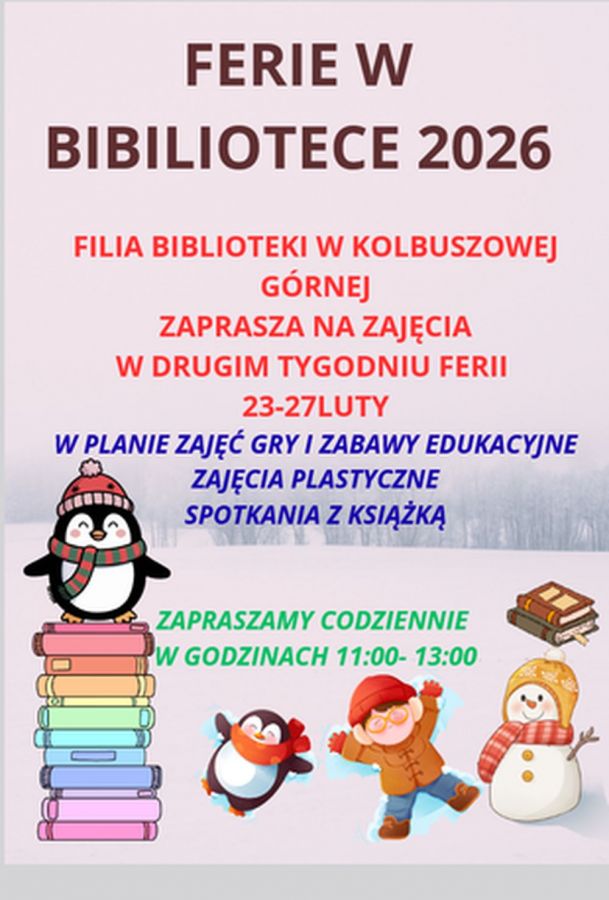 Ferie zimowe 2026 Kolbuszowa G&oacute;rna